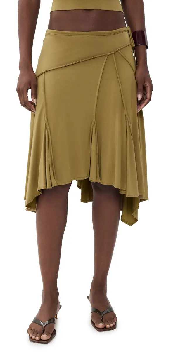 With Jean harni Skirt Olive | Image 1 With Jean harni Skirt Olive | Image 1