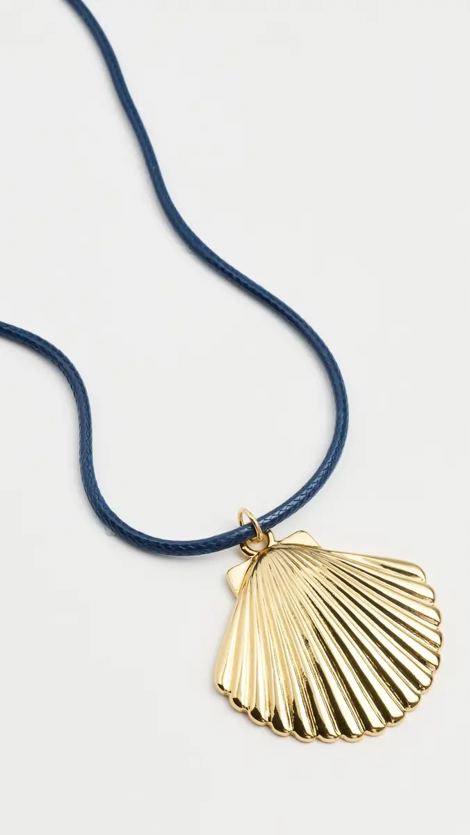Logan Tay Gold Shell Cord Necklace | Thumbnail 4 Logan Tay Gold Shell Cord Necklace | Thumbnail 4