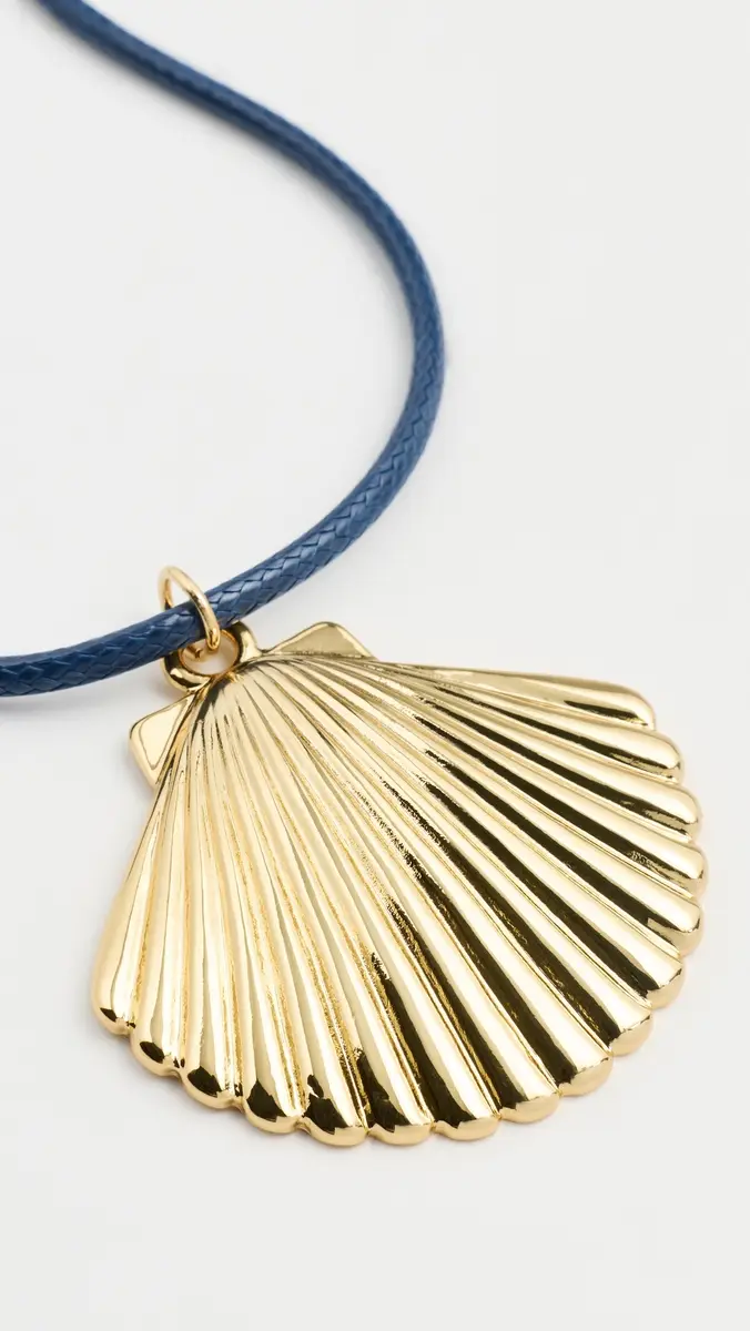 Logan Tay Gold Shell Cord Necklace | Thumbnail 5 Logan Tay Gold Shell Cord Necklace | Thumbnail 5
