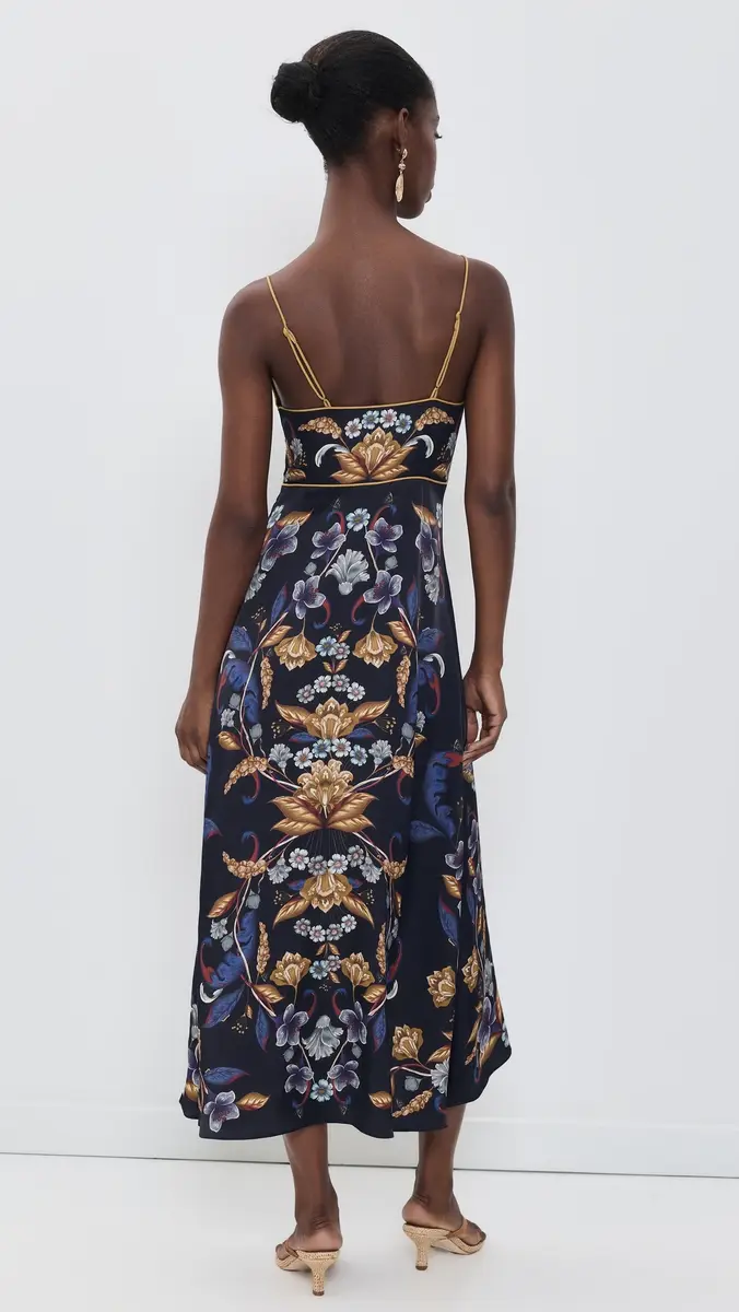 Farm Rio Golden Nature Maxi Slip Dress | Thumbnail 3 Farm Rio Golden Nature Maxi Slip Dress | Thumbnail 3