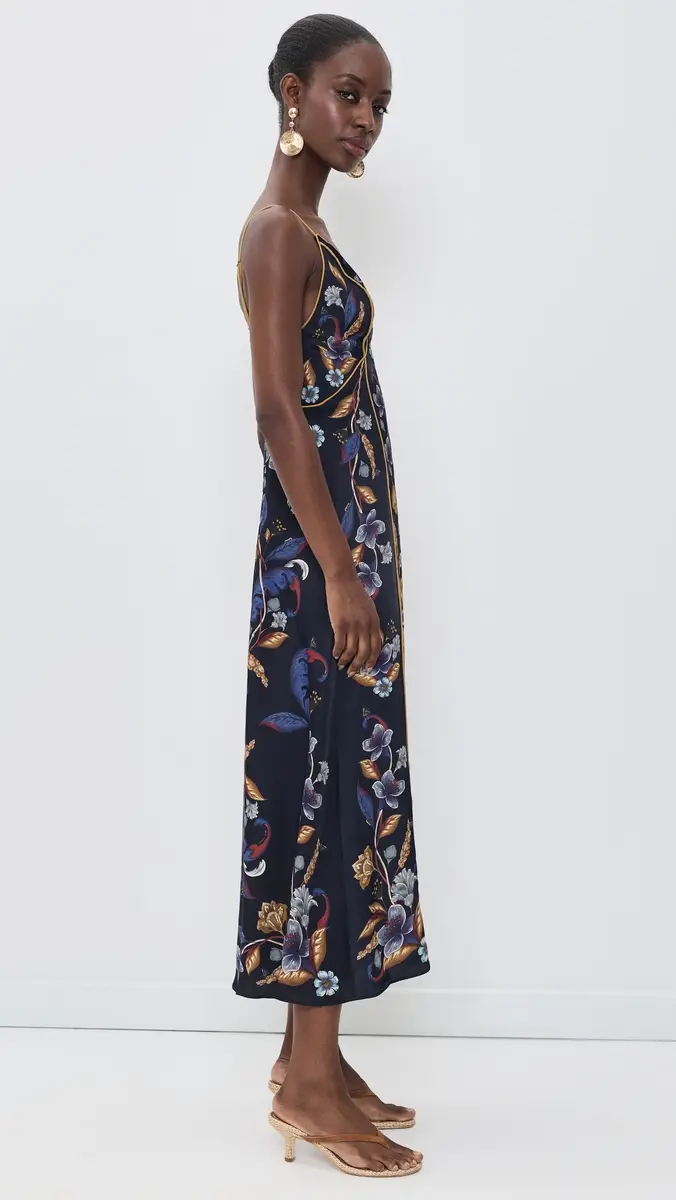 Farm Rio Golden Nature Maxi Slip Dress | Thumbnail 4 Farm Rio Golden Nature Maxi Slip Dress | Thumbnail 4