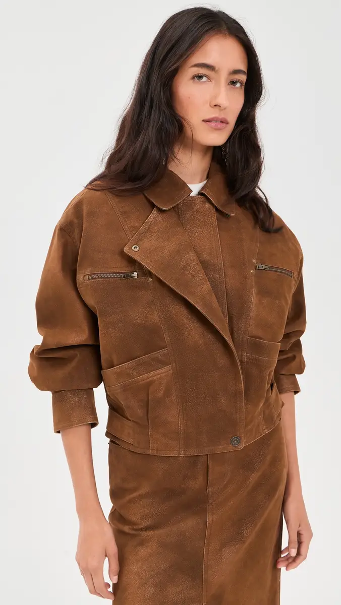 ISABEL MARANT ÉTOILE Belma Faux Suede Bomber Jacket | Thumbnail 2 ISABEL MARANT ÉTOILE Belma Faux Suede Bomber Jacket | Thumbnail 2
