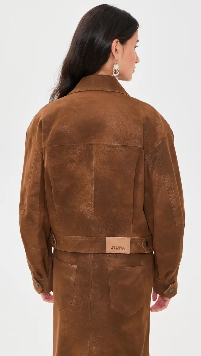 ISABEL MARANT ÉTOILE Belma Faux Suede Bomber Jacket | Thumbnail 3 ISABEL MARANT ÉTOILE Belma Faux Suede Bomber Jacket | Thumbnail 3