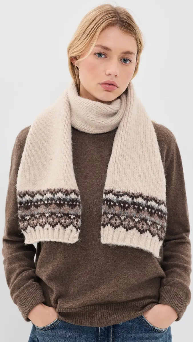 Hat Attack Fair Isle Knit Scarf | Thumbnail 3