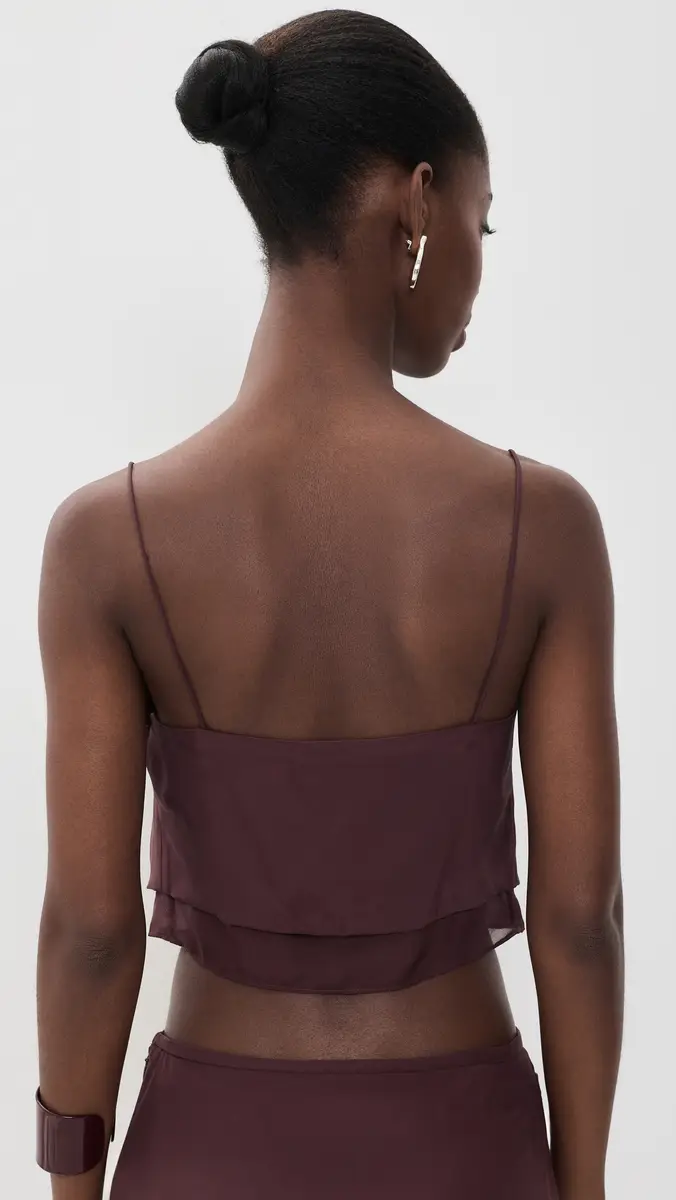 SIR. SIR. Noria Silk Cropped Cami | Thumbnail 3 SIR. SIR. Noria Silk Cropped Cami | Thumbnail 3