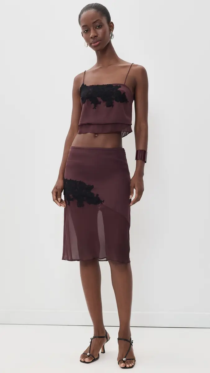 SIR. SIR. Noria Silk Cropped Cami | Thumbnail 5 SIR. SIR. Noria Silk Cropped Cami | Thumbnail 5