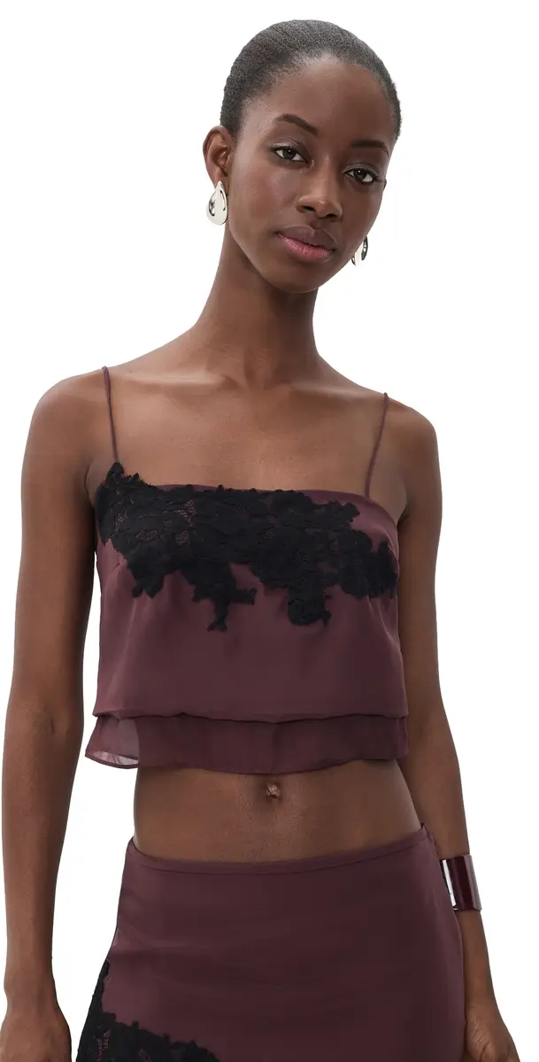 SIR. SIR. Noria Silk Cropped Cami