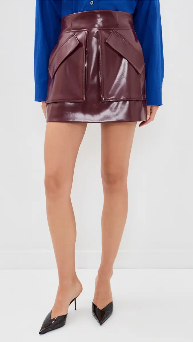 Aknvas Cherry Faux Leather Skirt | Thumbnail 2 Aknvas Cherry Faux Leather Skirt | Thumbnail 2