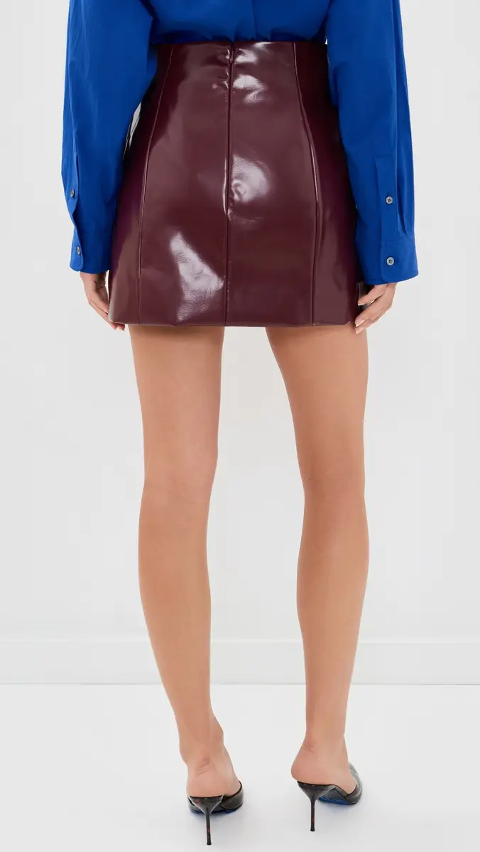 Aknvas Cherry Faux Leather Skirt | Thumbnail 3 Aknvas Cherry Faux Leather Skirt | Thumbnail 3