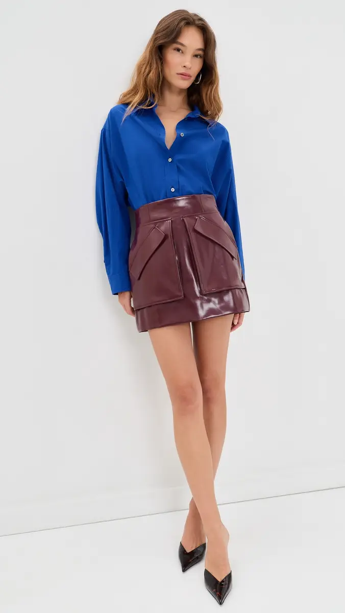 Aknvas Cherry Faux Leather Skirt | Thumbnail 5 Aknvas Cherry Faux Leather Skirt | Thumbnail 5