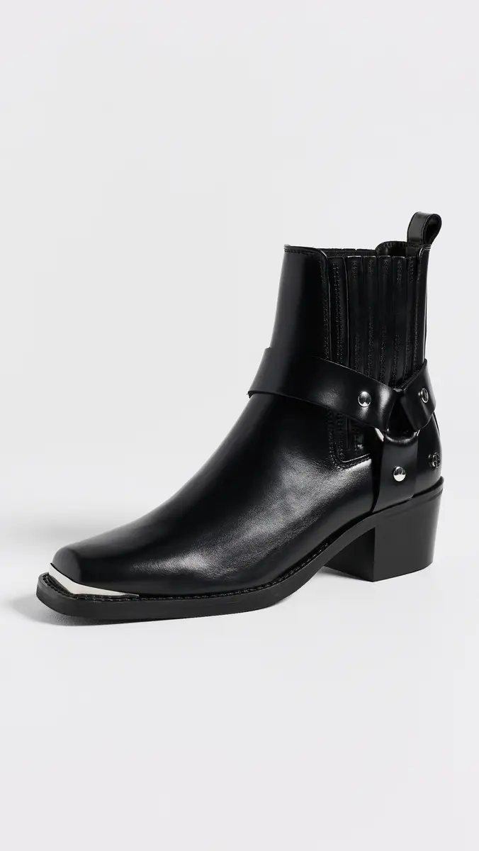 Anine Bing Mid Biker Boots | Thumbnail 2 Anine Bing Mid Biker Boots | Thumbnail 2