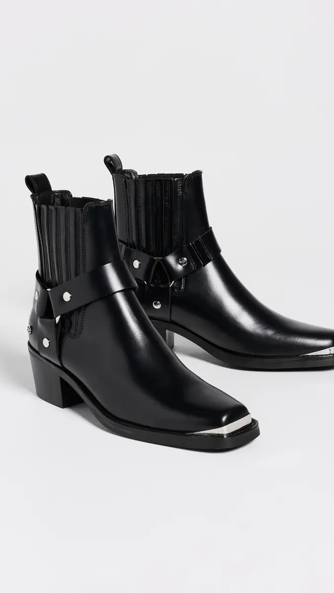 Anine Bing Mid Biker Boots | Thumbnail 6 Anine Bing Mid Biker Boots | Thumbnail 6