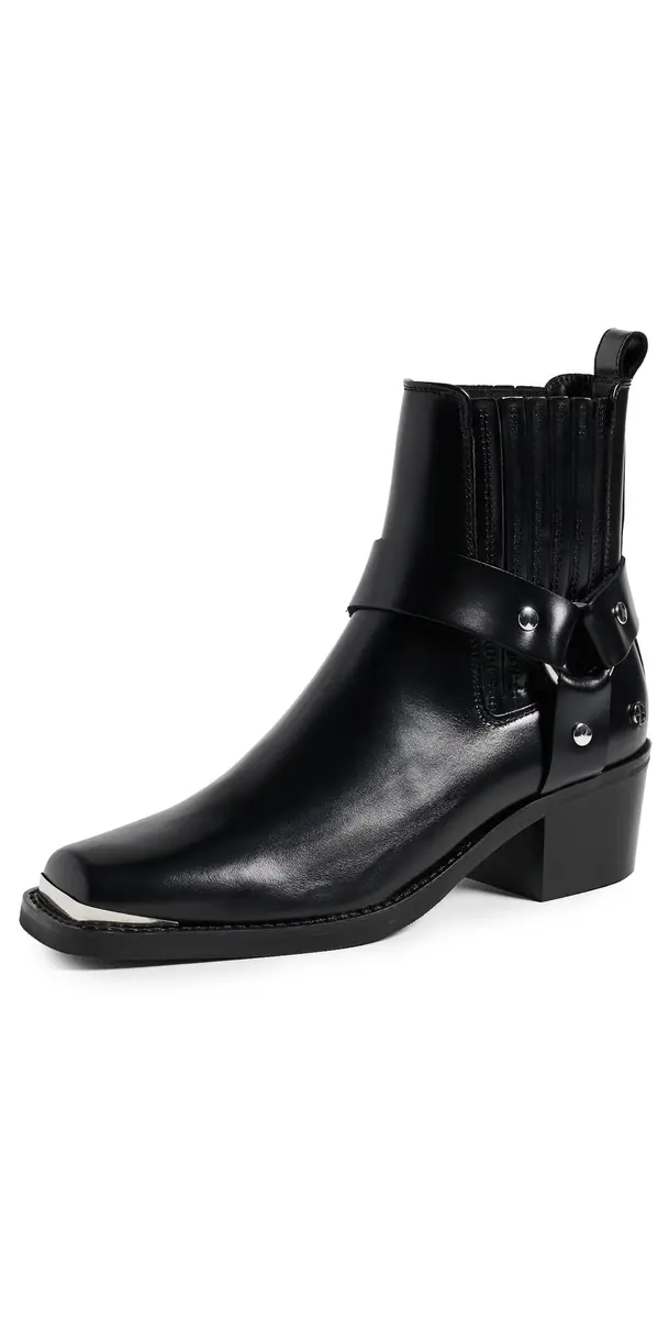 ANINE BING Mid Biker Boots Black | Image 1 ANINE BING Mid Biker Boots Black | Image 1