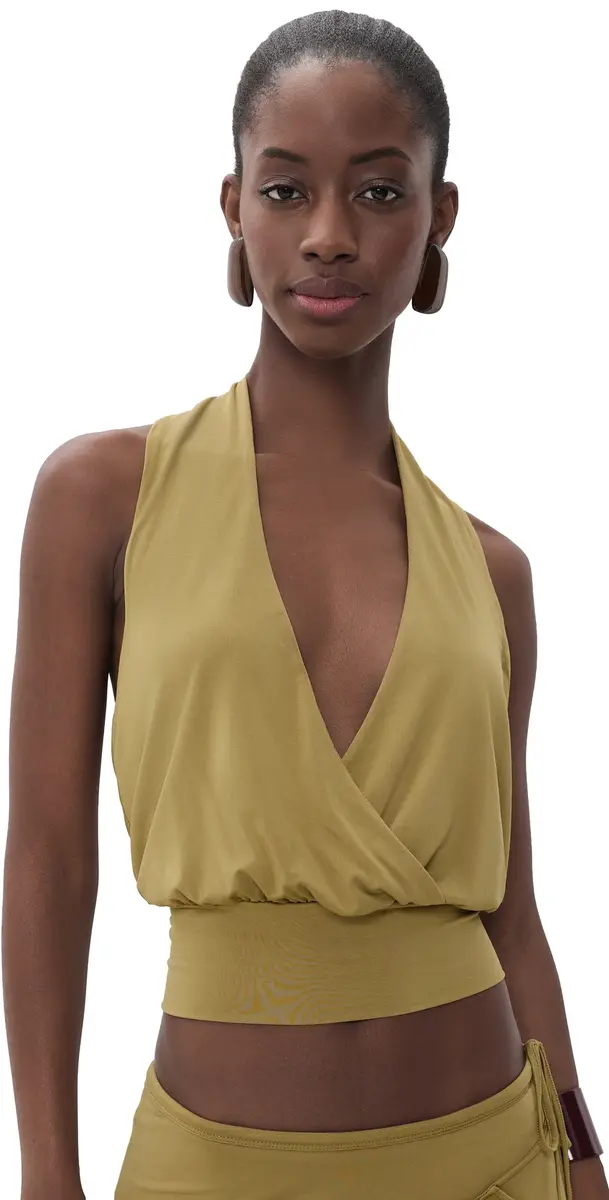 With Jean harni Top Olive | Image 1 With Jean harni Top Olive | Image 1