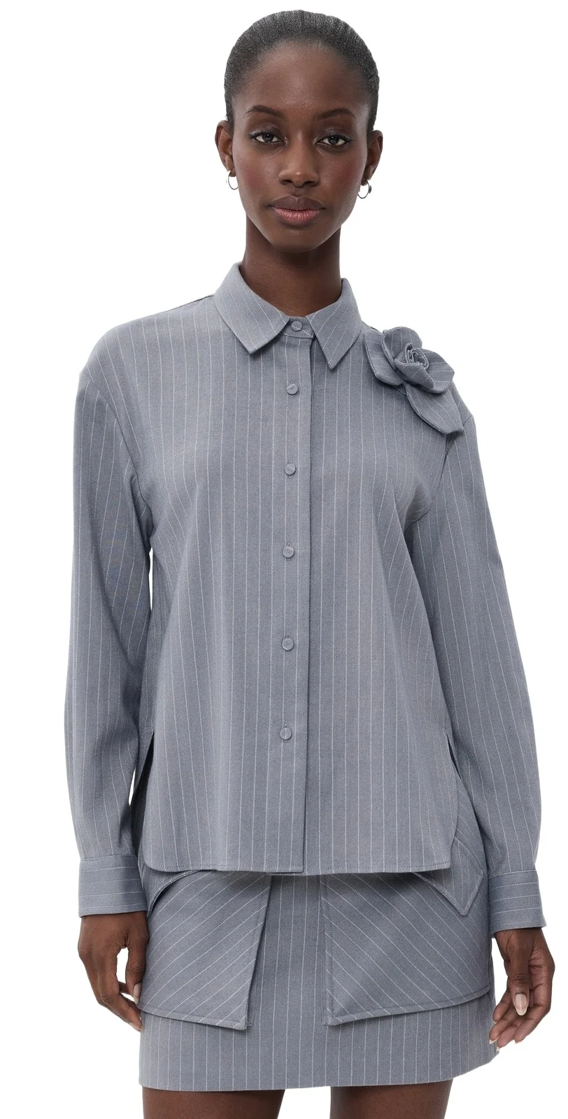 Flor Pinstripe Button Down Shirt Flor Pinstripe Button Down Shirt