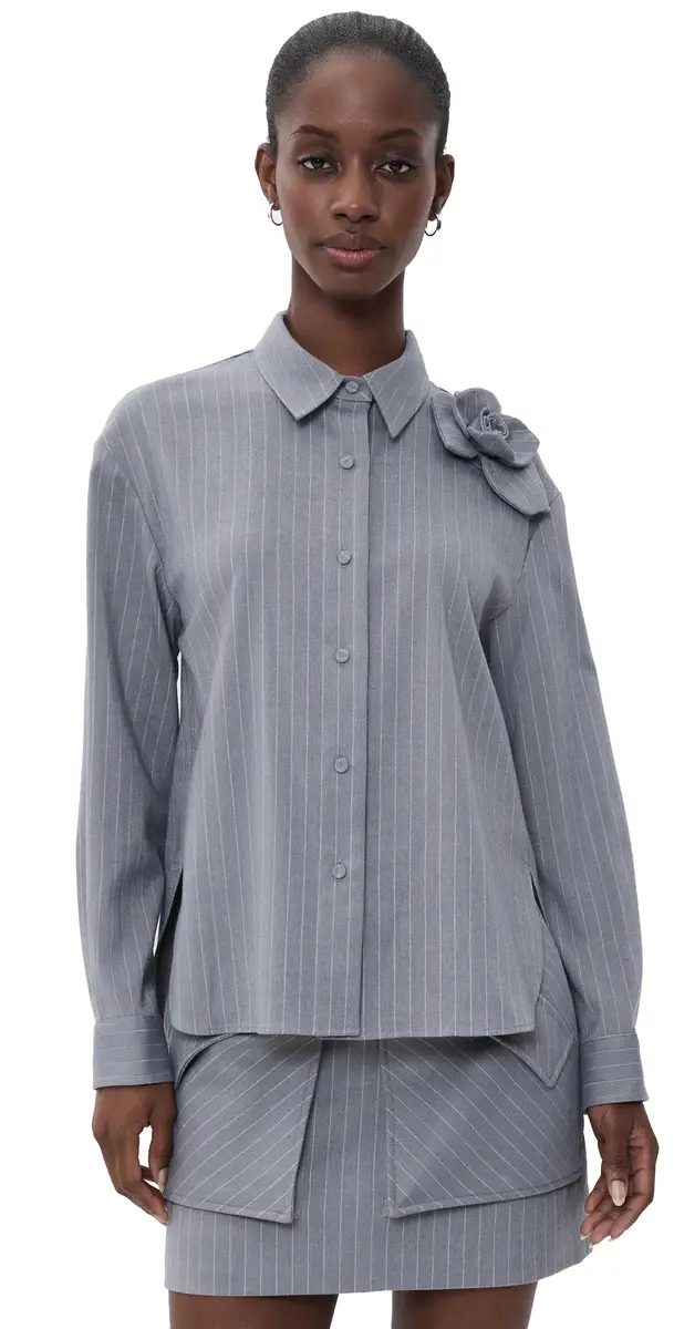 Flor Pinstripe Button Down Shirt Flor Pinstripe Button Down Shirt