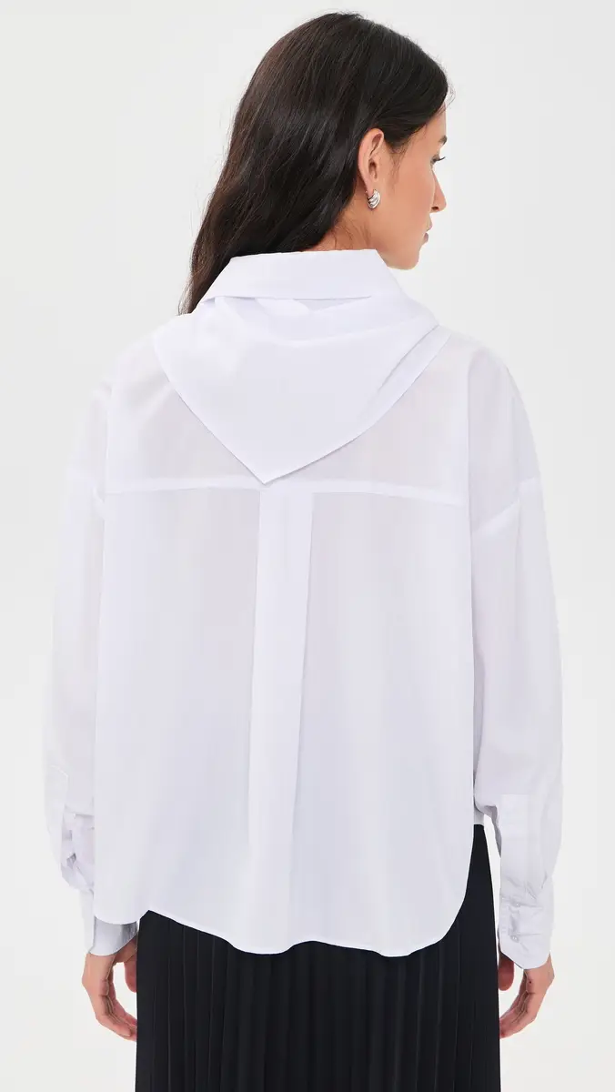 Another Girl Boxy Shirt with Neck Scarf | Thumbnail 3 Another Girl Boxy Shirt with Neck Scarf | Thumbnail 3