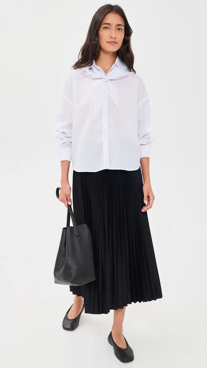 Another Girl Boxy Shirt with Neck Scarf | Thumbnail 5 Another Girl Boxy Shirt with Neck Scarf | Thumbnail 5