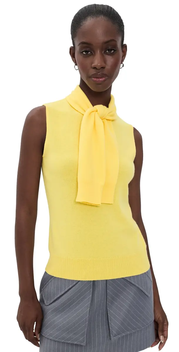 AKNVAS Giorigia Tie Neck Top Yellow | Image 1 AKNVAS Giorigia Tie Neck Top Yellow | Image 1