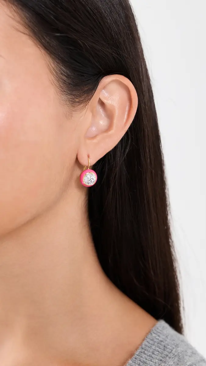 HART Enamel Bezel Drop Earrings | Thumbnail 3 HART Enamel Bezel Drop Earrings | Thumbnail 3