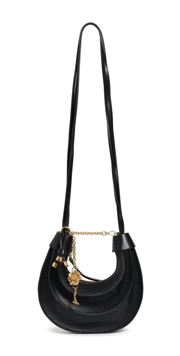 Farm Rio Leather Small Banana Bag Black One Size | Image 1 Farm Rio Leather Small Banana Bag Black One Size | Image 1