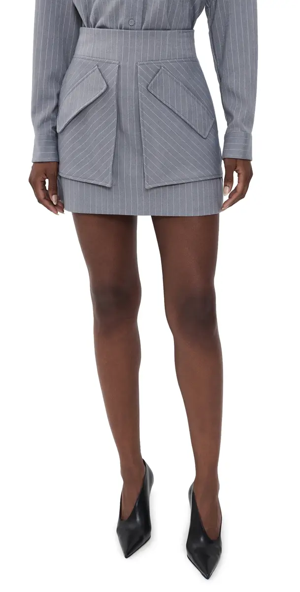 Aknvas Cherry Pinstripe Mini Skirt | Image 1 Aknvas Cherry Pinstripe Mini Skirt | Image 1