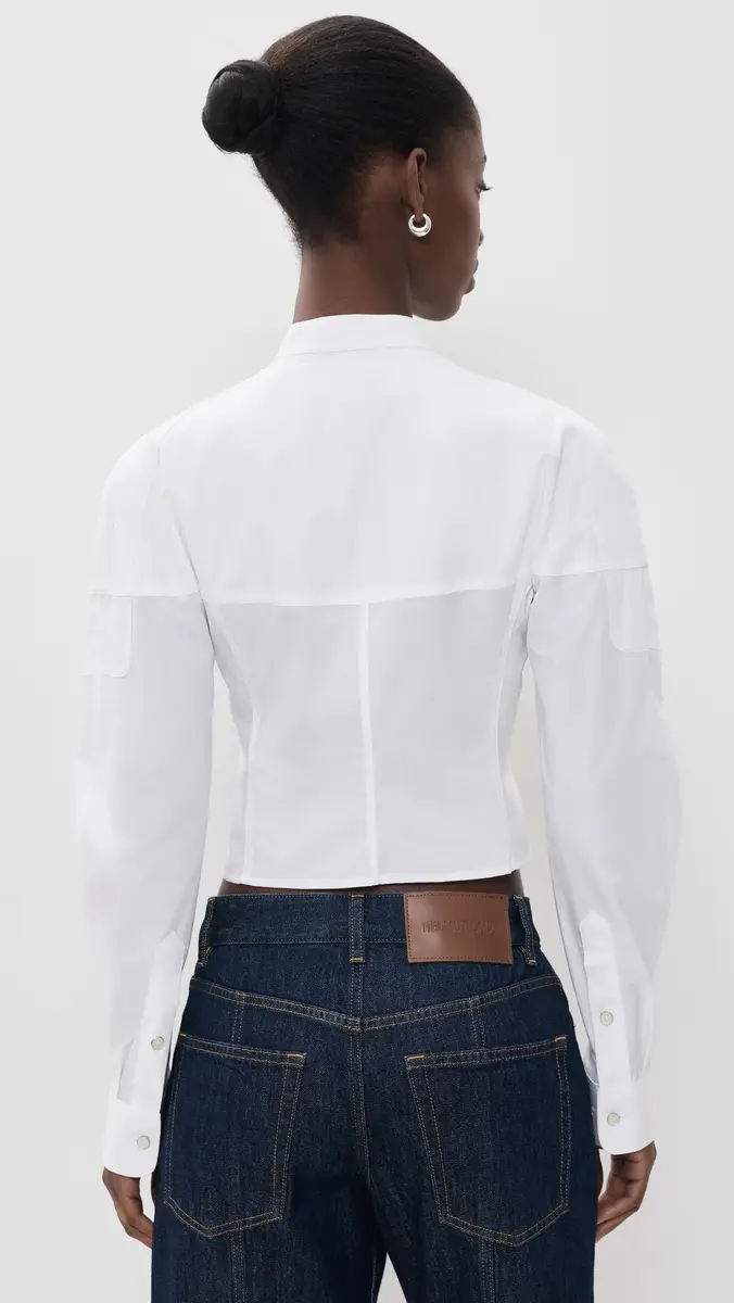 Helmut Lang Saddle Button Down Shirt | Thumbnail 3 Helmut Lang Saddle Button Down Shirt | Thumbnail 3