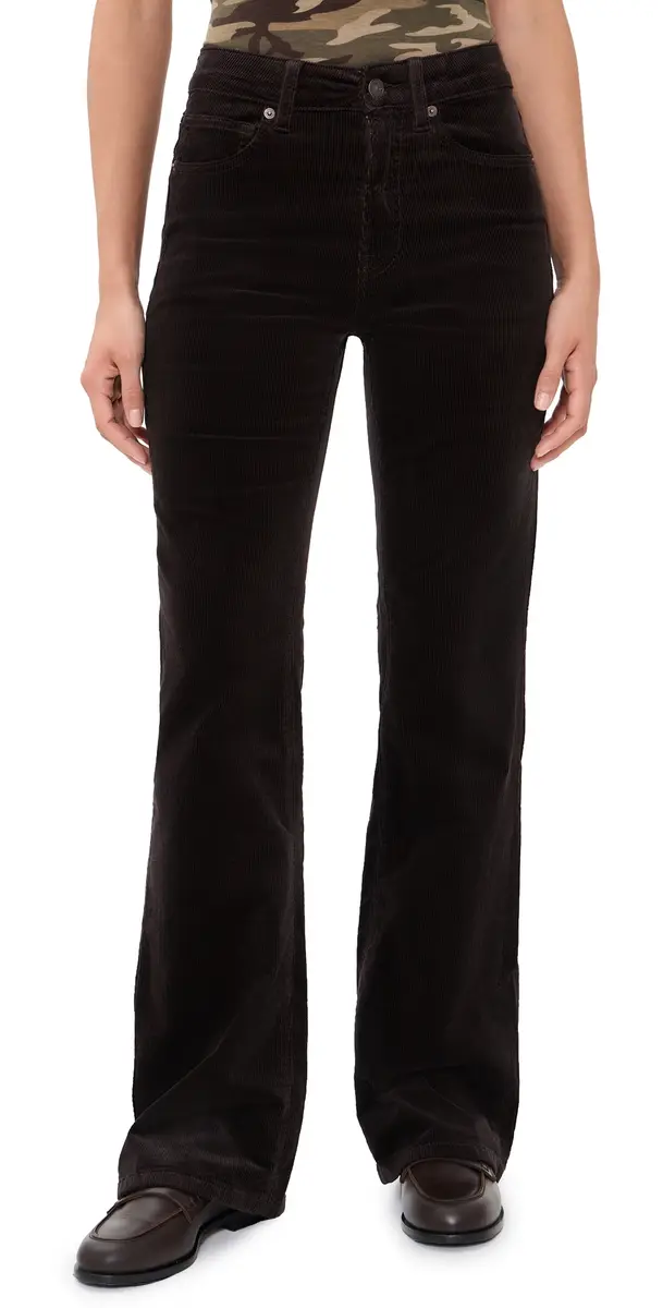 Good American Good Classic Bootcut Corduroy Pants Espresso | Image 1 Good American Good Classic Bootcut Corduroy Pants Espresso | Image 1