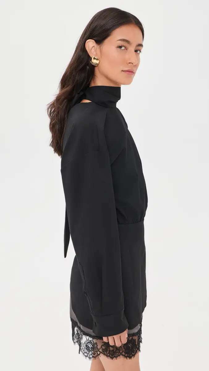MSGM Combo Long Sleeve Dress | Thumbnail 4
