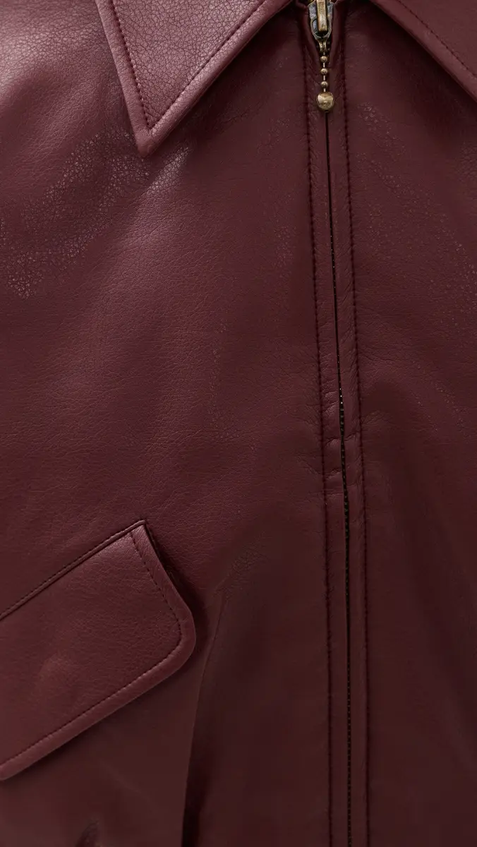 GOOD AMERICAN The Better Than Leather Cropped Bomber Jacket | Thumbnail 6 GOOD AMERICAN The Better Than Leather Cropped Bomber Jacket | Thumbnail 6