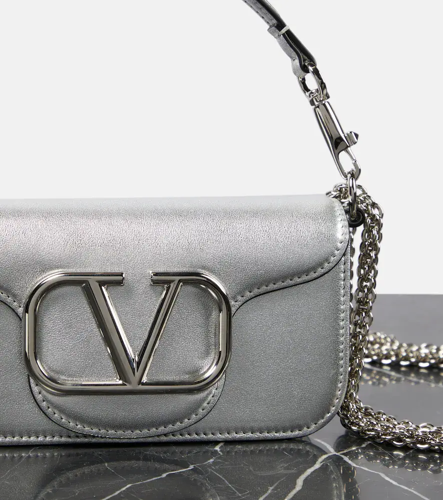 Valentino Garavani Locò Small metallic leather shoulder bag | Thumbnail 5