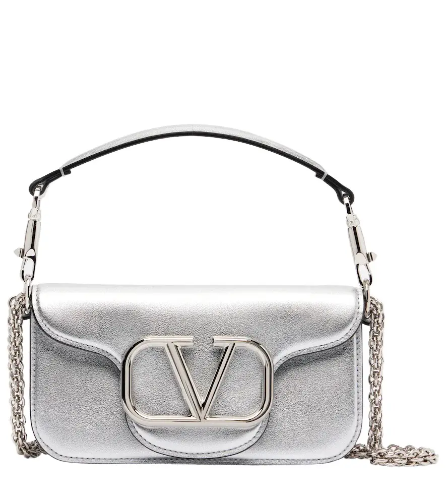 Valentino Garavani Locò Small metallic leather shoulder bag | Image 1 Valentino Garavani Locò Small metallic leather shoulder bag | Image 1