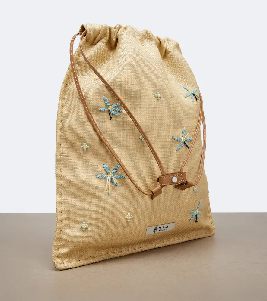 Prada Wish beaded canvas pouch | Thumbnail 2 Prada Wish beaded canvas pouch | Thumbnail 2