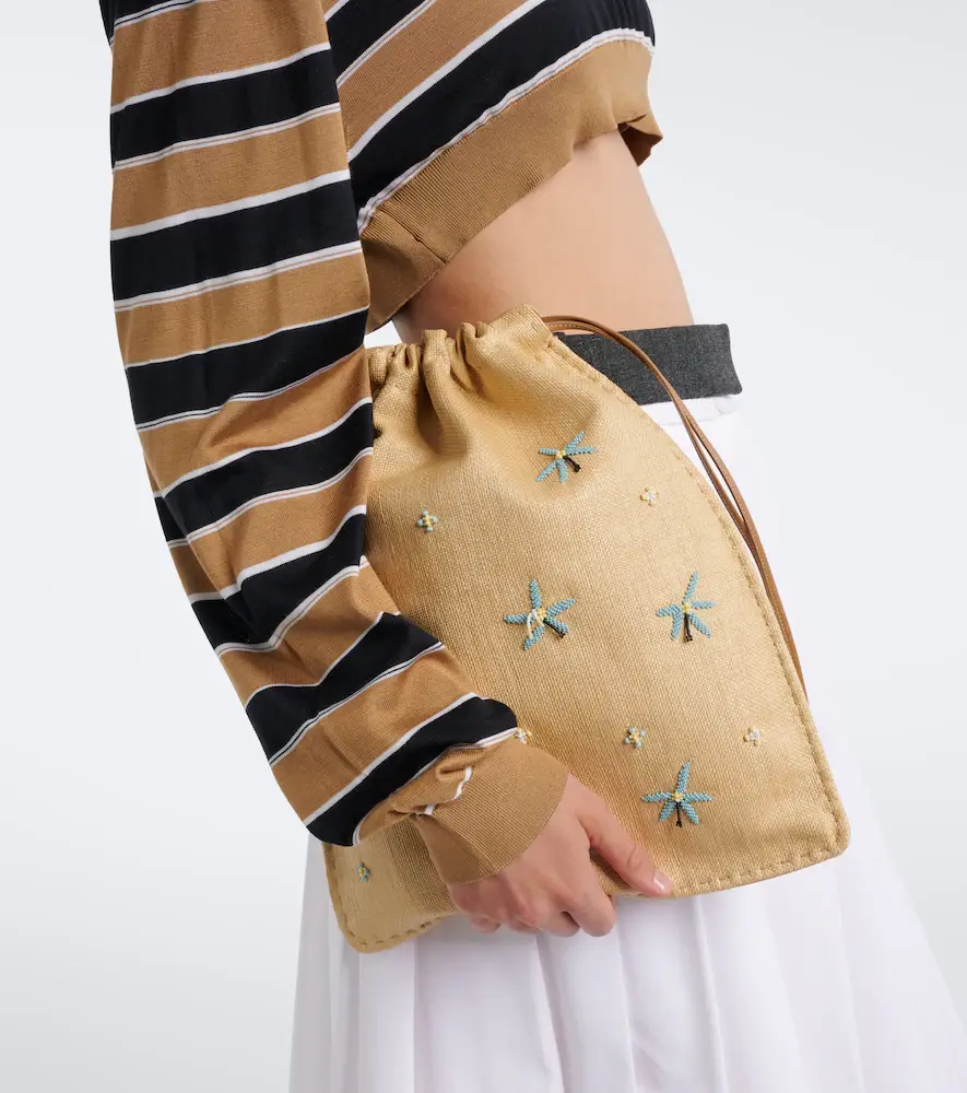 Prada Wish beaded canvas pouch | Thumbnail 7 Prada Wish beaded canvas pouch | Thumbnail 7