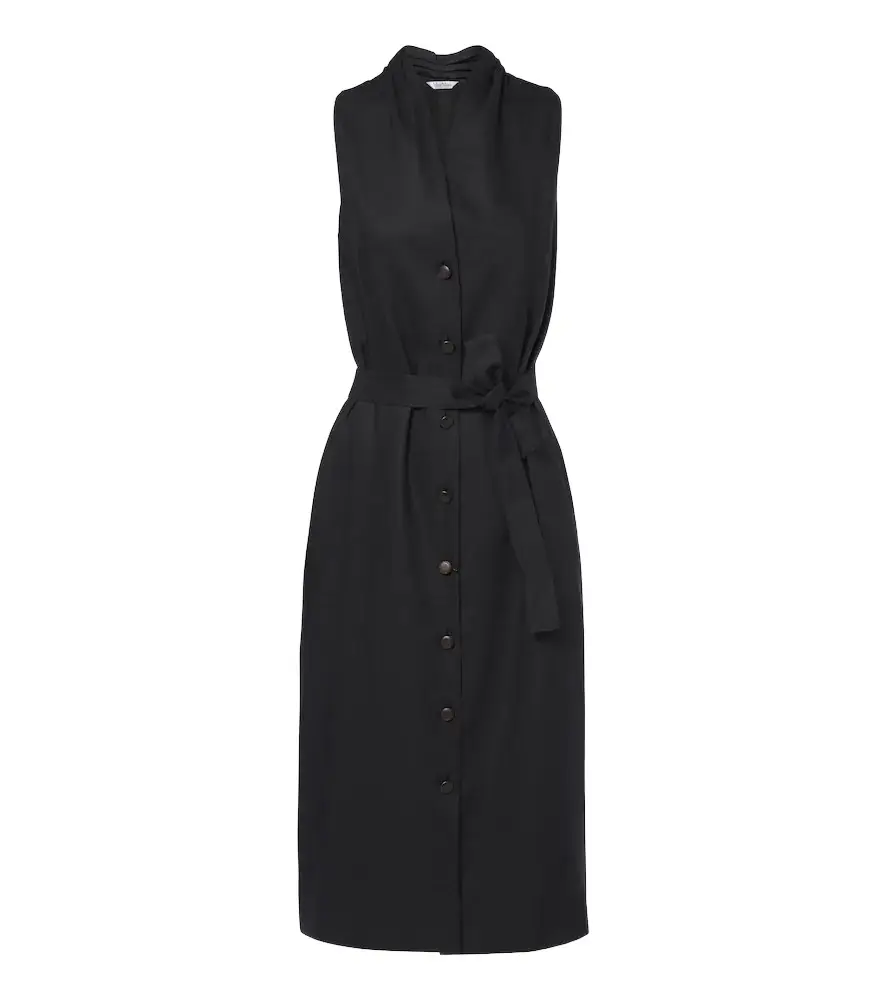 Max Mara Belted linen and silk midi dress | Image 1 Max Mara Belted linen and silk midi dress | Image 1