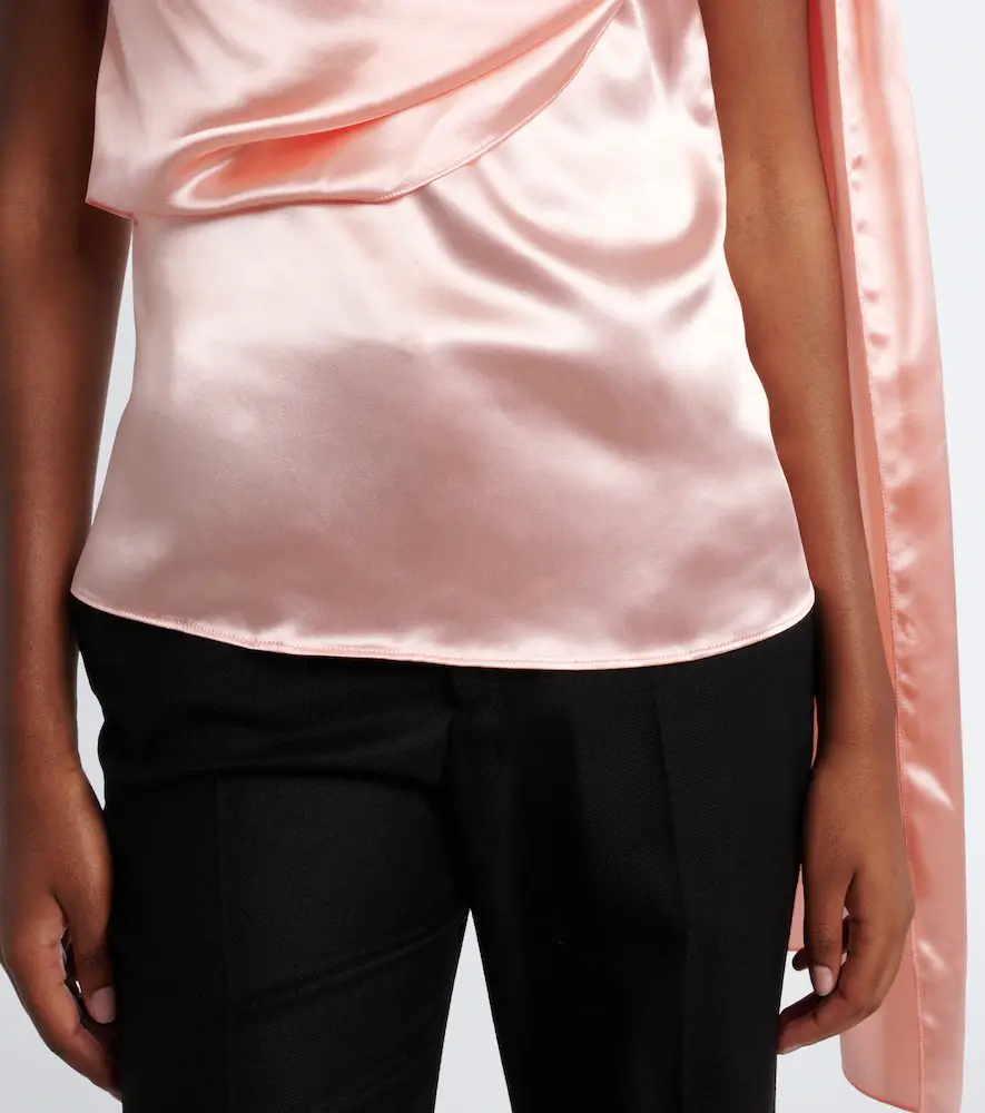 Mugler Draped satin top | Thumbnail 3 Mugler Draped satin top | Thumbnail 3