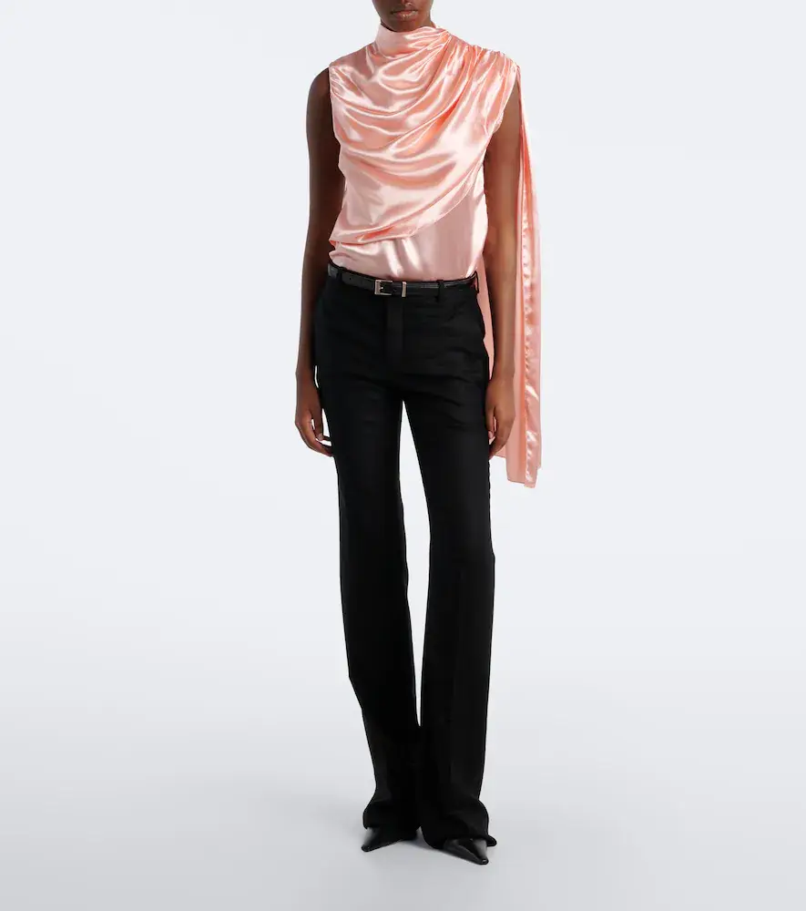 Mugler Draped satin top | Thumbnail 4 Mugler Draped satin top | Thumbnail 4