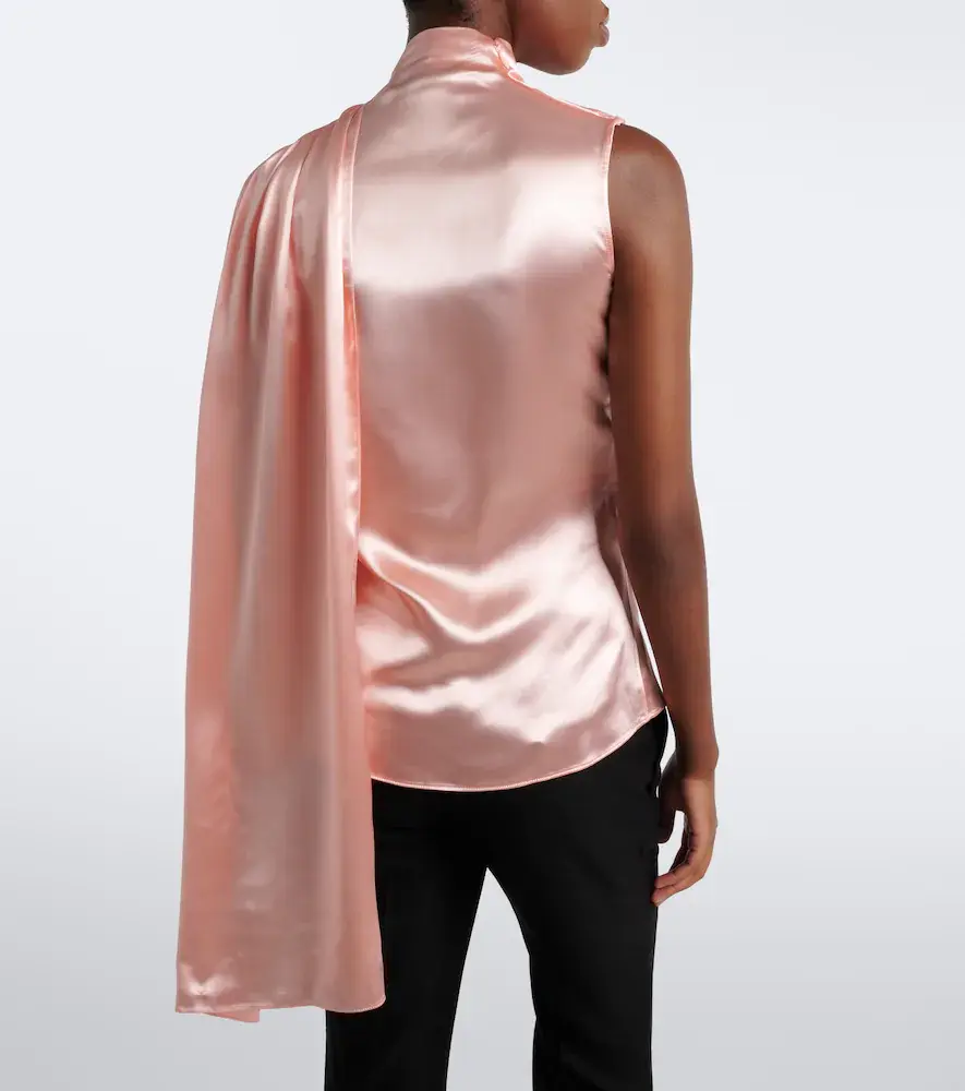 Mugler Draped satin top | Thumbnail 6 Mugler Draped satin top | Thumbnail 6