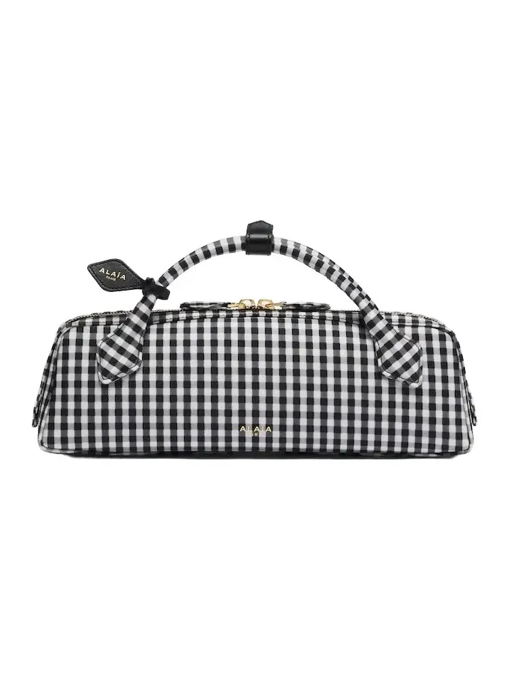 ALAÏA ALAÏA Le Teckel gingham clutch