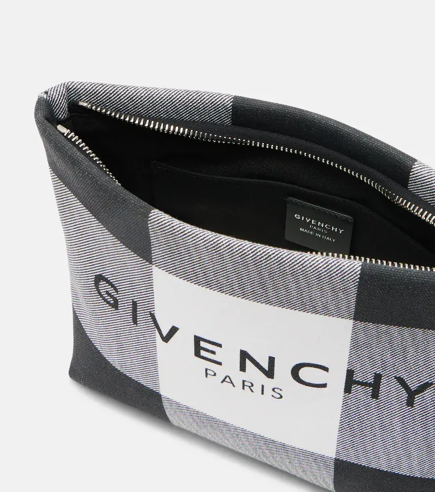 Givenchy Logo checked pouch | Thumbnail 2 Givenchy Logo checked pouch | Thumbnail 2