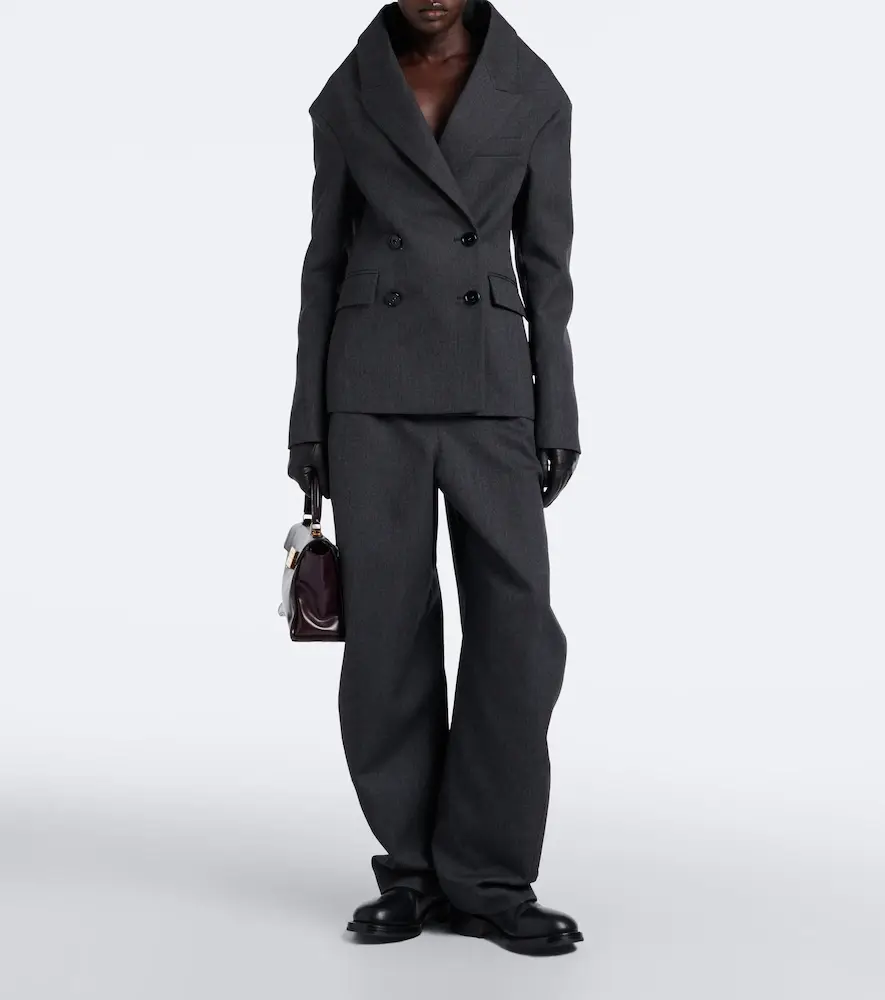 Balenciaga Wool barrel-leg pants | Thumbnail 4 Balenciaga Wool barrel-leg pants | Thumbnail 4