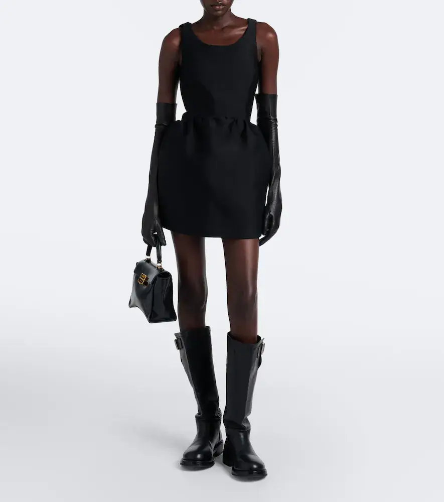 Balenciaga Wool and silk-blend minidress | Thumbnail 3 Balenciaga Wool and silk-blend minidress | Thumbnail 3