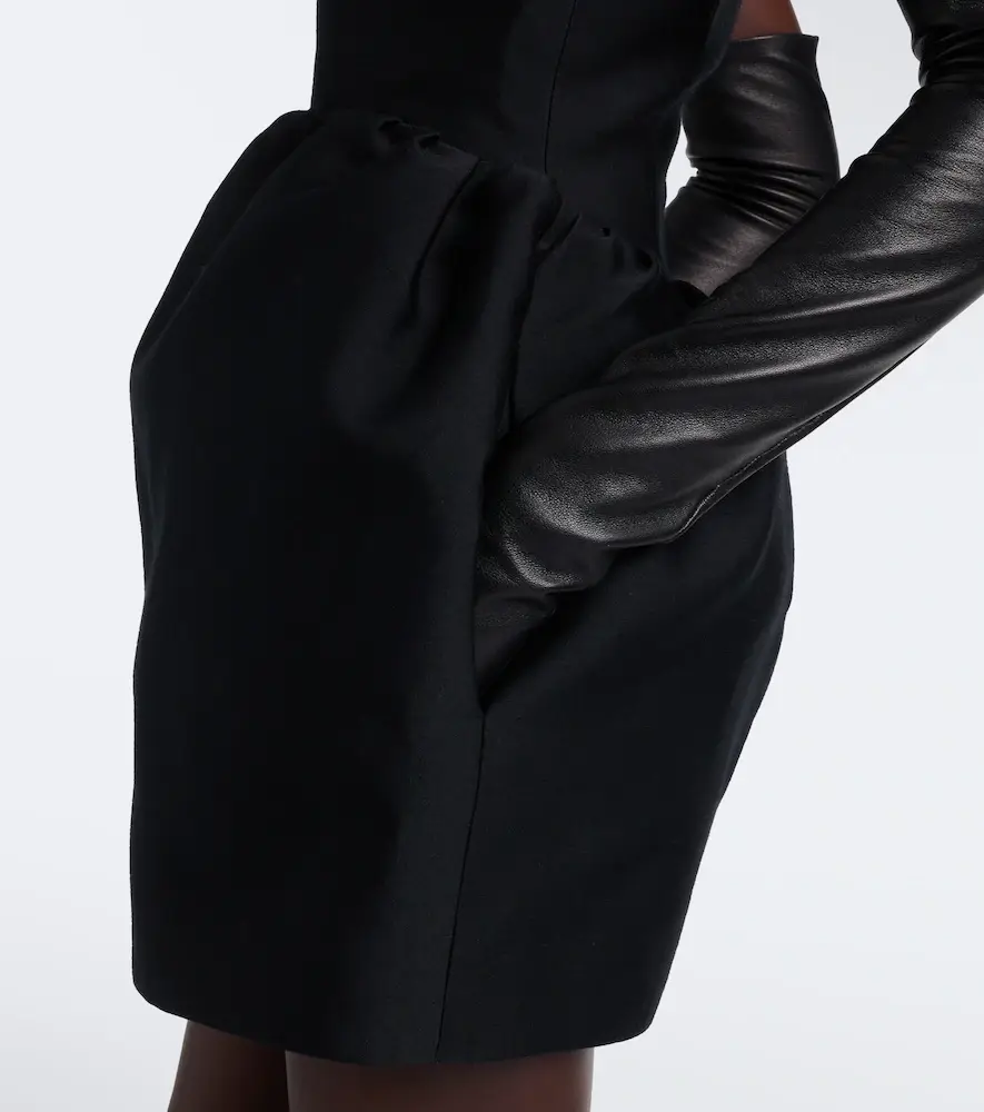 Balenciaga Wool and silk-blend minidress | Thumbnail 4 Balenciaga Wool and silk-blend minidress | Thumbnail 4