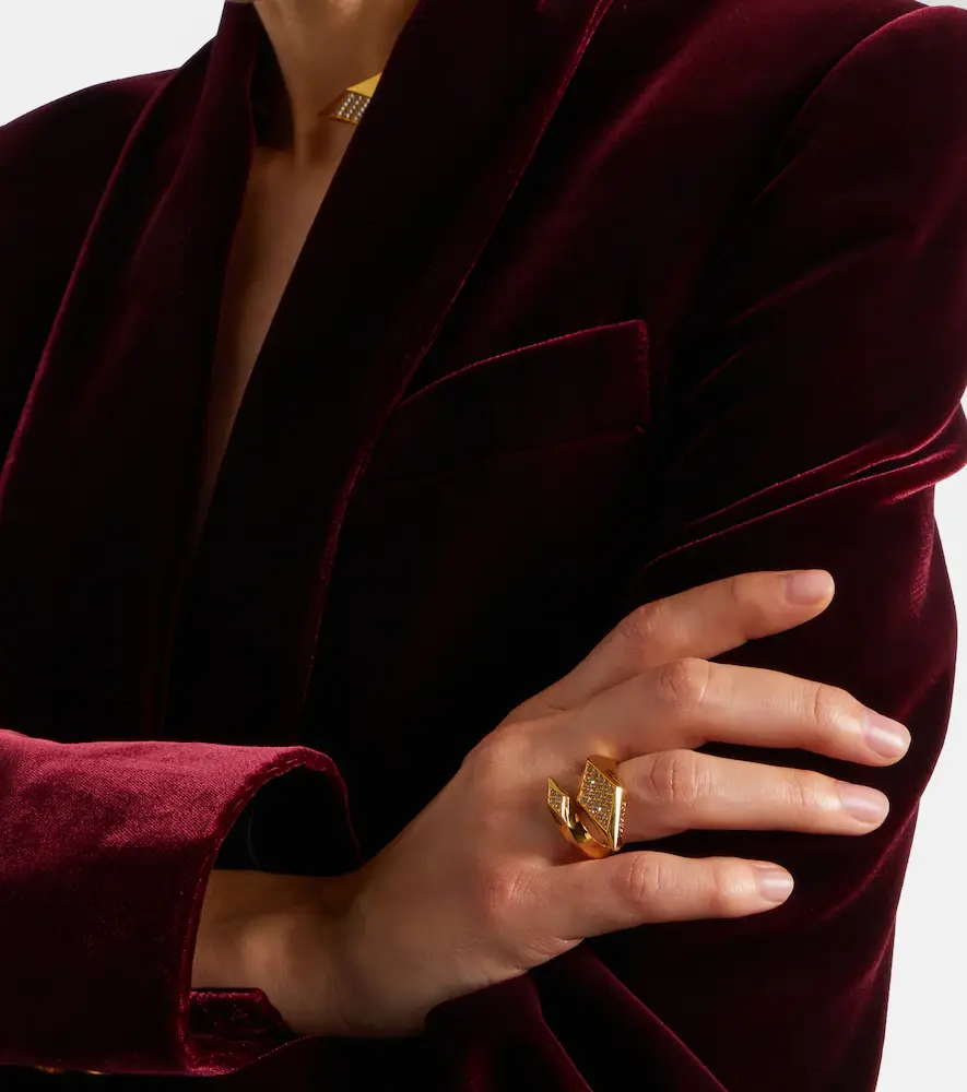 Versace Crystal-embellished ring | Thumbnail 4 Versace Crystal-embellished ring | Thumbnail 4