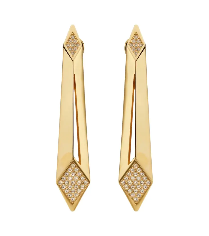 Versace Crystal-embellished drop earrings | Image 1 Versace Crystal-embellished drop earrings | Image 1