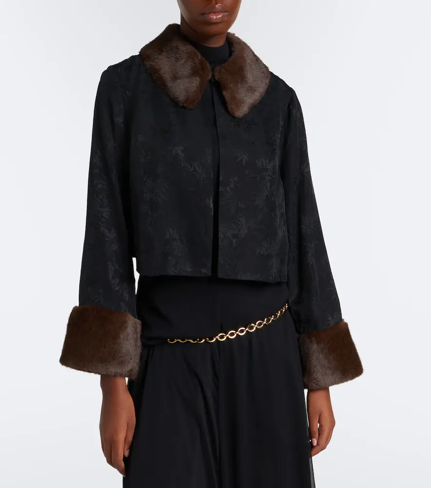 Rixo Luanne jacquard cropped jacket | Thumbnail 2 Rixo Luanne jacquard cropped jacket | Thumbnail 2