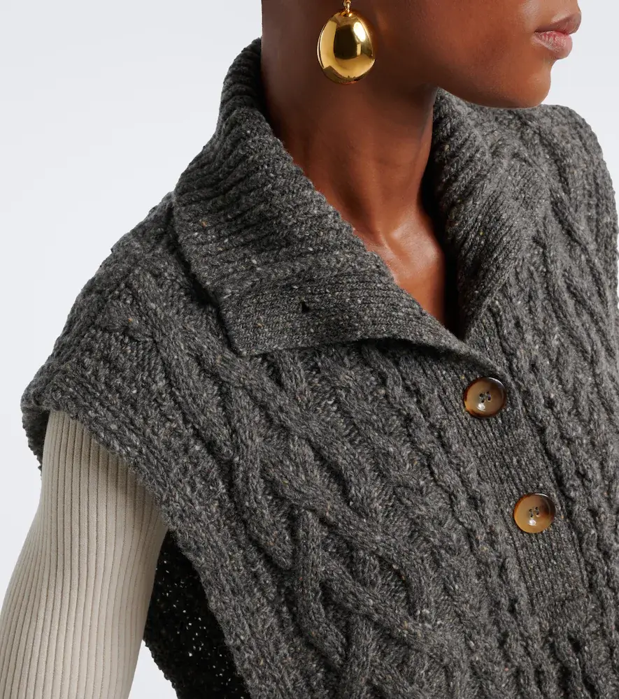 Isabel Marant Cable knit wool-blend sweater vest | Thumbnail 3