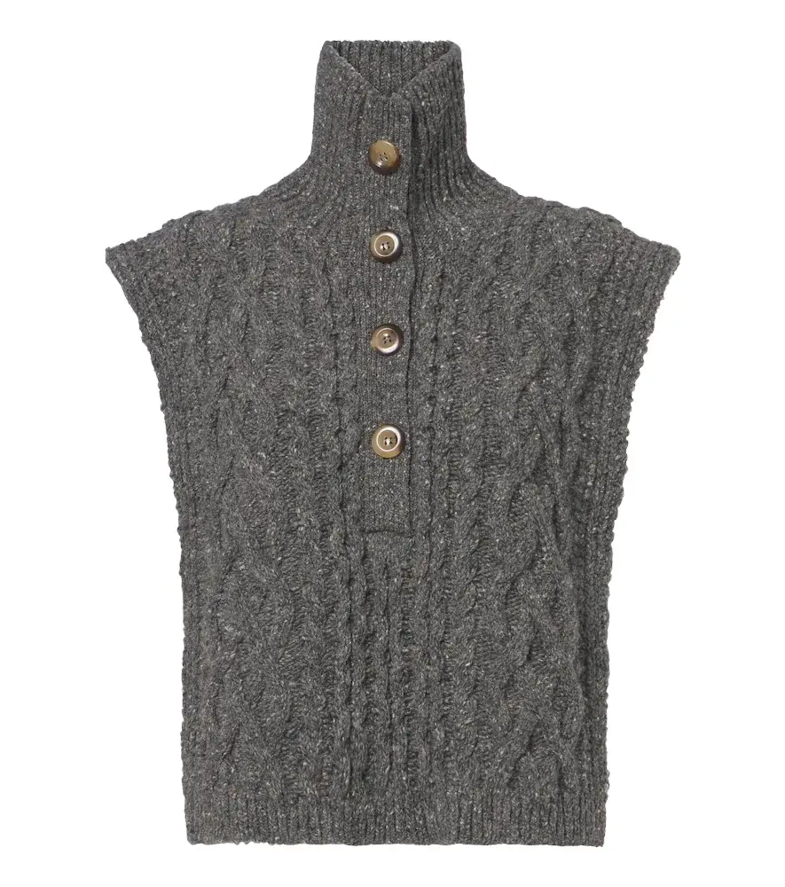 Isabel Marant Cable knit wool-blend sweater vest | Image 1 Isabel Marant Cable knit wool-blend sweater vest | Image 1