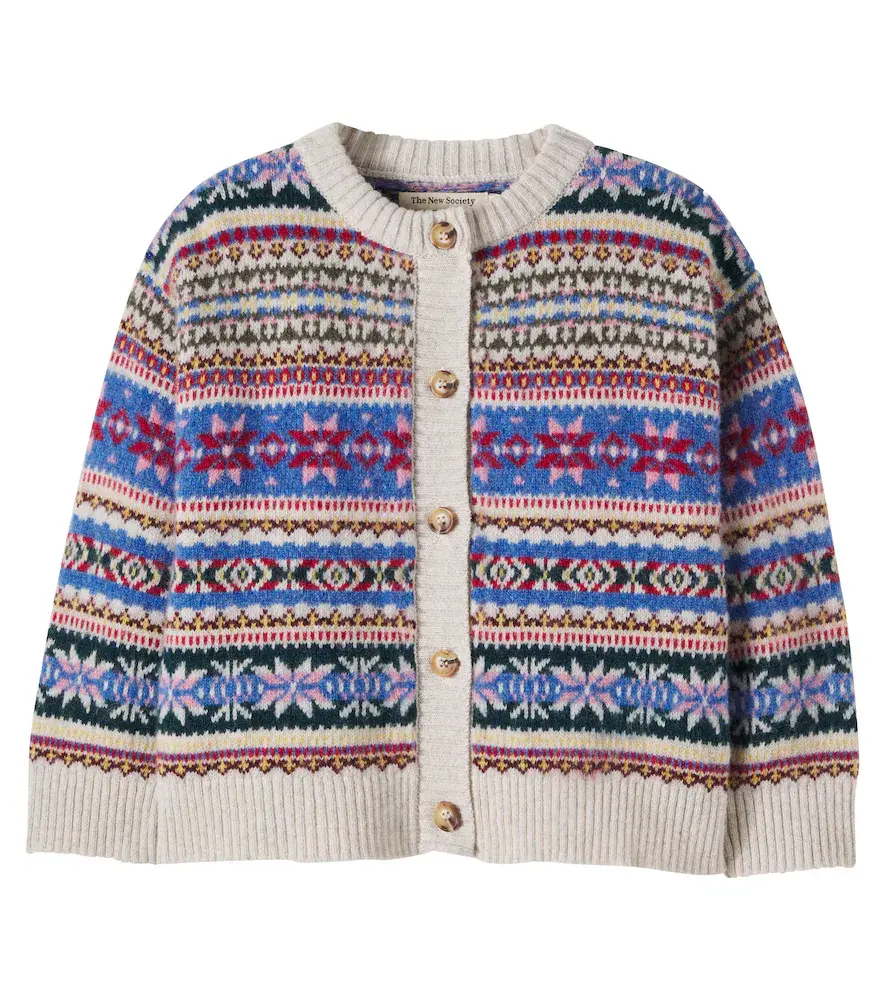 THE NEW SOCIETY Caia argyle wool-blend cardigan | Image 1 THE NEW SOCIETY Caia argyle wool-blend cardigan | Image 1
