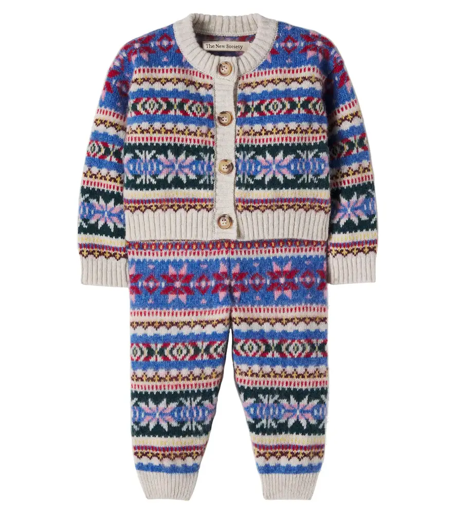 THE NEW SOCIETY Baby wool-blend cardigan and pants set | Image 1 THE NEW SOCIETY Baby wool-blend cardigan and pants set | Image 1